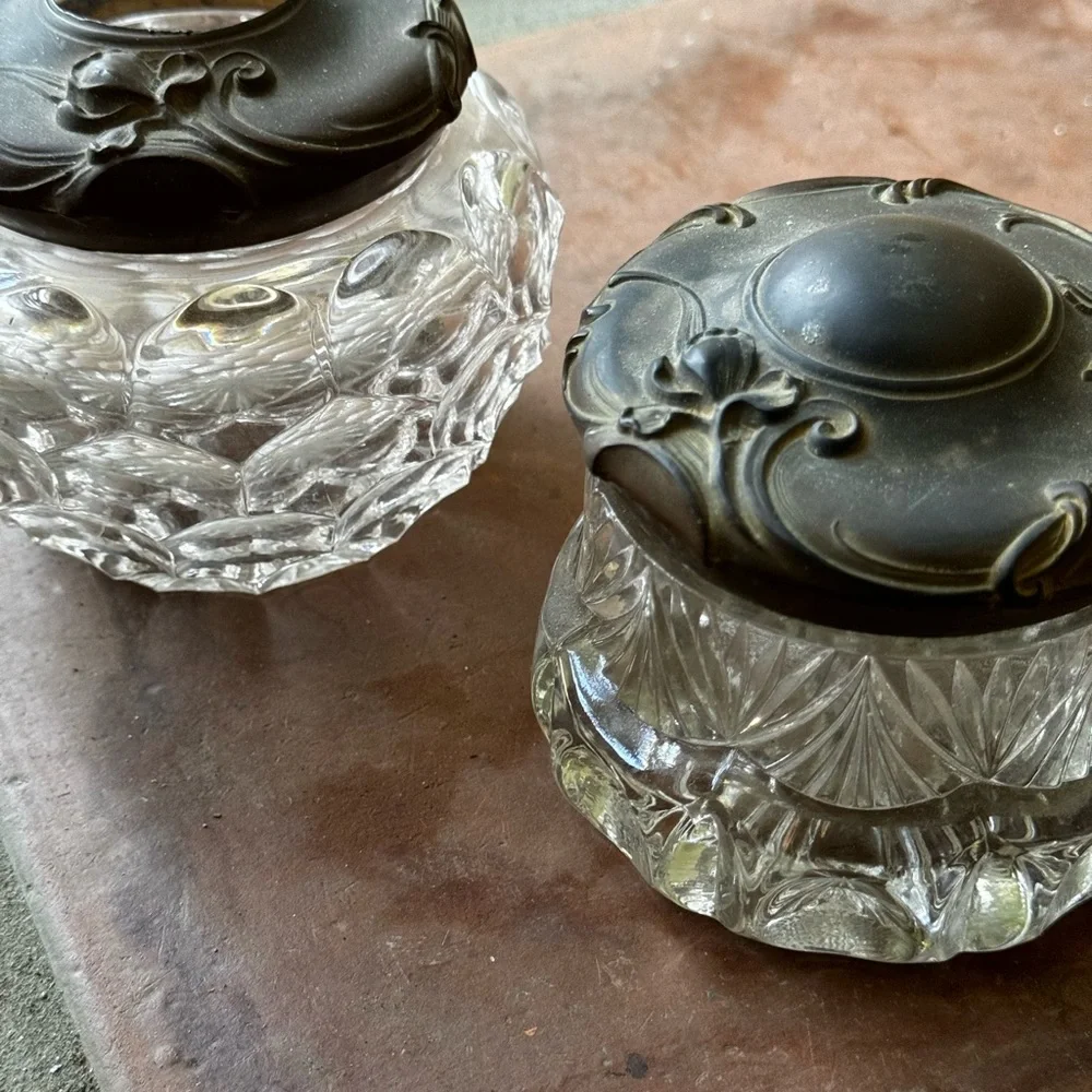 20th Century Art Nouveau Vanity Jars